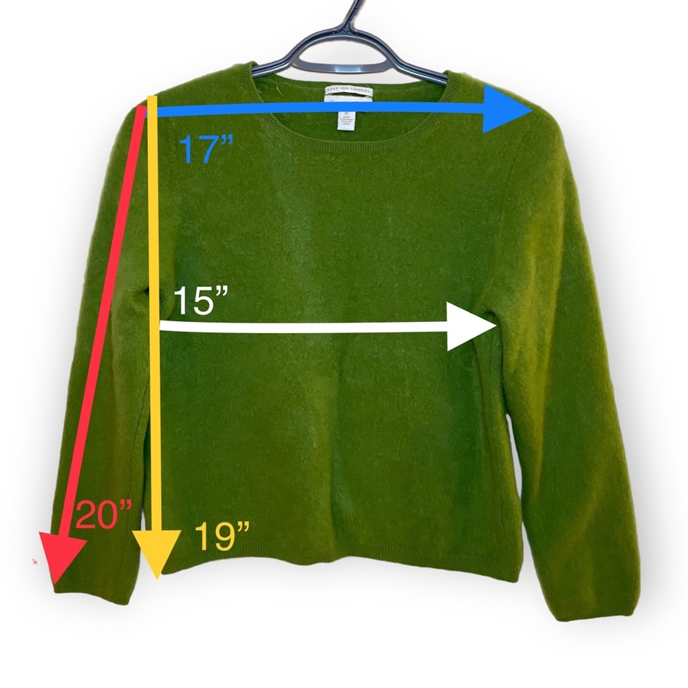 Cashmere Cropped Green Sweater - Picture 7 of 7